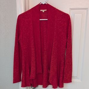 Eileen Fisher Linen Cotton Blend Open Cardigan